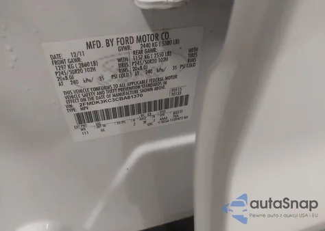 2012 Ford Edge Limited z USA, uszkodzony, nr VIN 2FMDK3KC3CBA81370